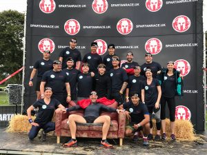 An image of a group of athletes who competed in the Spartan Race including our very own Eilidh!
