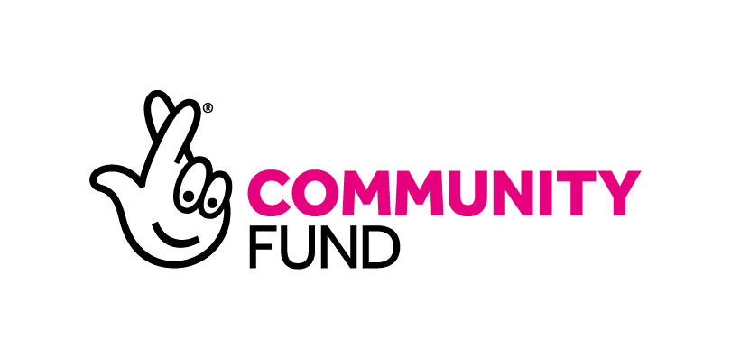 The National Lottery Community Fund logo - a hand with its fingers crossed