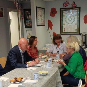 Female Veterans speak with Tim Hyams from the Army Benevolent Fund